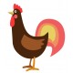 Sticker coq basse cours