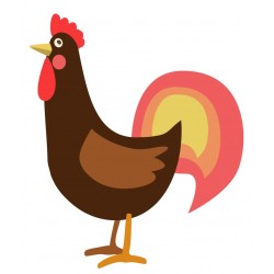 Sticker coq basse cours