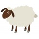 Sticker mouton patte noir