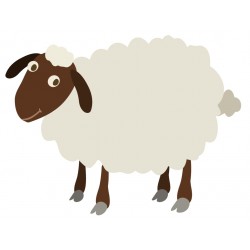 Sticker mouton patte noir