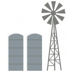 Sticker silo avec son eolienne