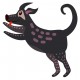 Sticker chien noir