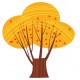 Sticker arbre jaune erable