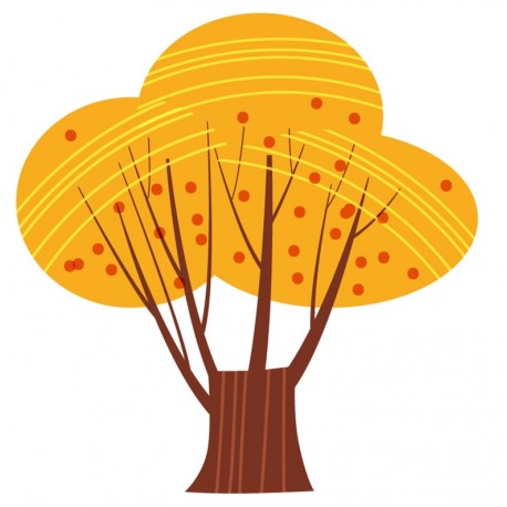 Sticker arbre jaune erable