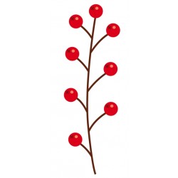 Sticker arbre boule rouge