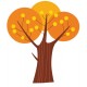 Sticker arbre jaune erable