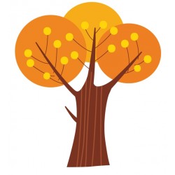 Sticker arbre jaune erable