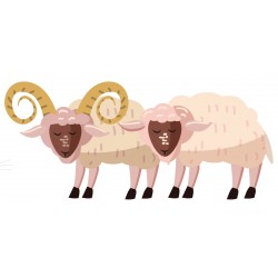 Sticker famille bouc