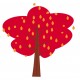 Sticker arbre rouge