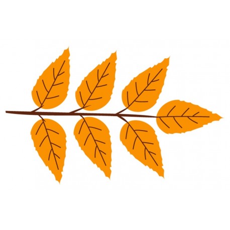 Sticker feuille orange