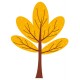 Sticker arbre jaune
