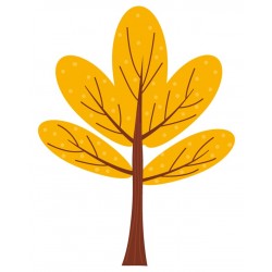 Sticker arbre jaune