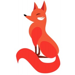 Sticker mural renard