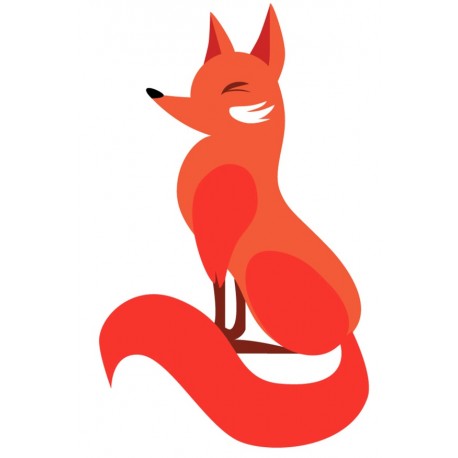 Sticker mural renard