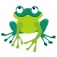 Sticker grenouille en bond