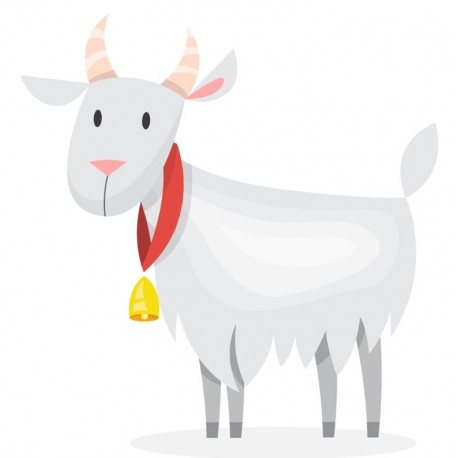 Sticker chevre avec cloche