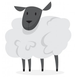 Sticker mouton noir