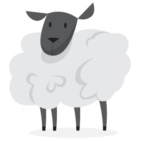 Sticker mouton noir