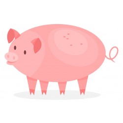 Sticker cochon tire bouchon