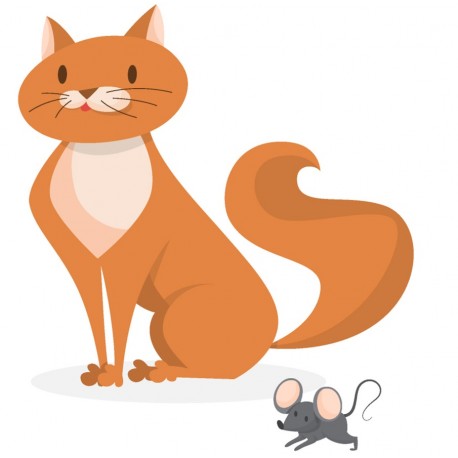 Sticker chat avec souris