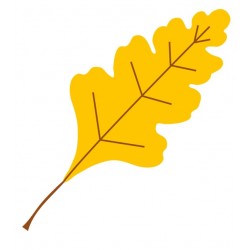 Sticker feuille jaune