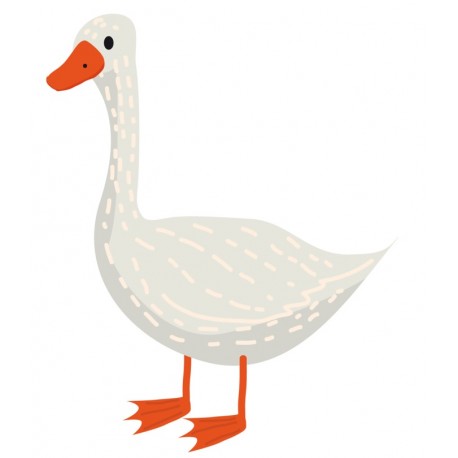 Sticker oie blanche chambre bebe