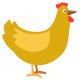Sticker poule moutarde