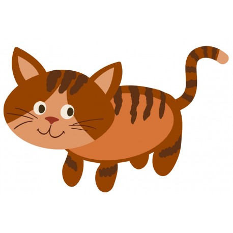 Sticker chat marron