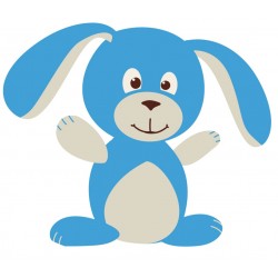 Sticker chien tout bleu