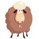 Sticker mouton marron