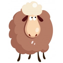 Sticker mouton marron