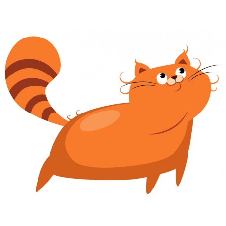 Sticker chat marron gros