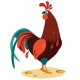 Sticker coq graphique