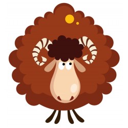 Sticker belier enfant