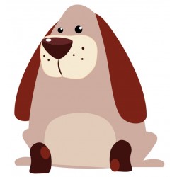 Sticker chien patapouf