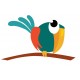 Sticker oiseau sur branche