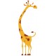 Sticker girafe fine