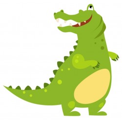 Sticker crocodile gros pepere