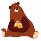Sticker ours avec miel