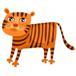Sticker tigre de la jungle