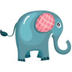 Sticker elephant graphique