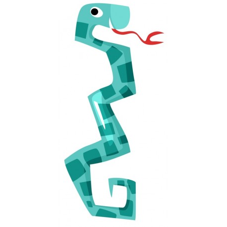 Sticker serpent carre