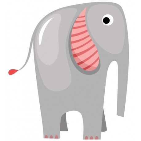 Sticker elephant ecrase