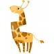 Sticker girafe carre