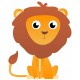 Sticker deco lion mignon