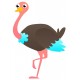 Sticker deco autruche