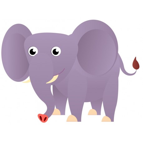 Sticker deco elephant violet