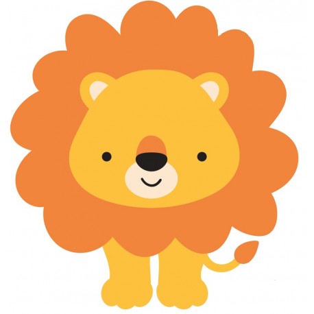 Sticker deco lion de face