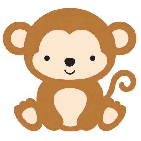 Sticker singe marron