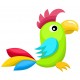 Sticker perroquet flashy